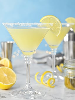 margarita glass with salted rim